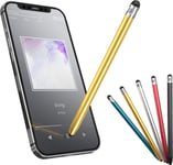 Stylo Capacitif Gd10 Universel Pointes Plume Caoutchouc Seulement Touch Screen Double Pointe Petite Et Grande Plusieurs Couleurs Pour Écran Smartphone Portable Domotique (Or)[X1241]