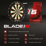 Winmau Blade 6 Triple Core Carbon Dartboard - Worlds Most Advanced Dart Board