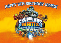 Skylanders Giants Birthday Cake Edible Toppers Icing sugar A4 Horizontal top