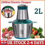 2L Electric Food Chopper Processor Blender Glass Mixer Coffee Grinder Versatile