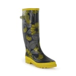 Regatta Womens/Ladies Orla Kiely Floral Wellington Boots (Heligan Yellow) - Size UK 3