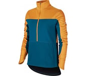 Nike Repel Top Midlayer Shirt Femme, Gold Suede/Midnight Turq/Refle, FR : XL (Taille Fabricant : XL)