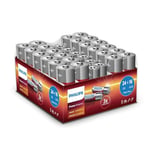 Philips Pack Avantage Piles 40 Pièces - 24x Piles AA et 16x Piles AAA - Pile Alcaline Puissant avec Longue Durée de Vie - pour Télécommande, Radio et Plus