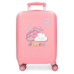 Enso Dreamer Valise Cabine Rose 33 x 50 x 20 cm Rigide ABS 33 L 2 kg 4 Roues Doubles Bagage Main, Rose, Valise Cabine