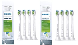 2 Packs of 4 Brush Heads Philips Sonicare W2c Optimal White Mini Replacement