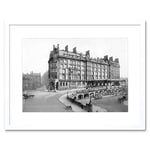 Wee Blue Coo Glasgow St Enoch Station Scotland Old BW Framed Wall Art Print