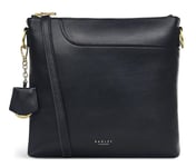 Radley Black Crossbody Bag Small Medium Leather Top Zip Shoulder Pockets 2.0