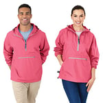 Charles River Apparel Unisex-adultPack-n-go Wind & Water-Resistant Pullover (Reg/Ext Sizes) Long Sleeve Rain Jacket - Pink - X-Large