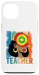 Coque pour iPhone 13 Black Teacher Juneteenth Afro Woman Black History Month