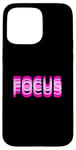 Coque pour iPhone 15 Pro Max Rose FOCUS Illusion d'optique graphique rose