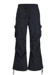 JACK & JONES Mens Parachute Cargo Pants Black M