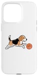 Coque pour iPhone 15 Pro Max Beagle jouant au basket-ball Beagles Chien