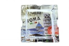 Askfat i Glas Städer Roma Italien