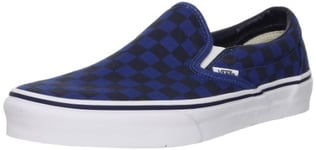 Vans U Classic Slip-on (Vintage) DRK B, Basket Adulte Mixte - Bleu - Blau ((Vintage) Dark Blue Checker), 40.5 EU