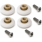 Lot de 4 roulettes rechange pour porte de douche coulissante avec vis M6 Diamètre 20 mm