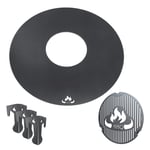 Grill Set 3-teilig Grillring 80 CM + Insert de Grille / Barbecue + Écarteur