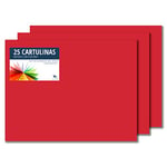 RAYLU PAPER – Papier coloré 50 x 65 cm, 25 Feuilles Papier Cartonné 180g/m², cartons professionnels de couleurs pour bureau, l’artisanat (Rouge)