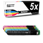 5x Cartridge for Ricoh Aficio MP C-2550-csp C-2530 C-2050-spf C-2550-spf