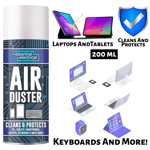 Compressed Air Duster Spray Can Cleans Laptop Printer Keyboard Gadget 200ml