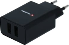 Swissten Usb Adapter Power Supply/Ac Adapter Swissten 10W, 2 Port, Usb-A, Lightning Mfi Cable, Smart Ic