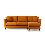 Habitat Lomond Right Hand Corner Sofa - Orange Dark Leg 4 Seater