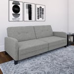 Boston Linen Grey Double Sofa Bed