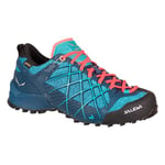 Salewa WS Wildfire Gore-TEX Chaussures de Randonnée Basses, Poseidon/Capri, 35 EU