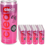 24 x Clean Drink Funktionsdryck Hallon | 24 x 330 ml - Storpack