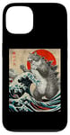 Coque pour iPhone 13 Catzilla Cat Art japonais Cadeau amusant pour homme, femme, enfant