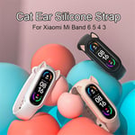 Replacement Bracelet Cat Ear Silicone Strap For Xiaomi Mi Band 6 5 4 3