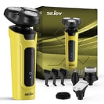 SEJOY 5IN1 Electric Shaver Mens Rotary Razor Rechargeable Wet Dry Beard Trimmer