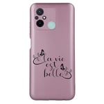 Coque rose pour Redmi Note 12 4G la vie est belle