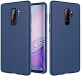 Compatible Avec Les Coque Samsung Galaxy S9 Plus Ultra Fine Liquide Silicone Gel Original Housse Etui Protecteur D'écran Anti Rayures Anti Choc Coquille Bleu