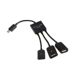 Camera Mouse Mobile Phone Micro USB HUB OTG Cable Adapter Host 3 In1 Converter