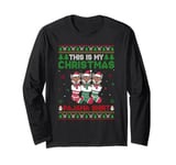 Coyote in Christmas Socks Ugly Sweater Xmas Pajama Long Sleeve T-Shirt