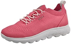 Geox Femme D Spherica A Sneakers, Fuchsia, 35 EU