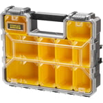 STANLEY FATMAX Organiseur Profondeur 106 mm 1-97-521 - 10 Compartiments Amovibles - Couvercle en Polycarbonate Incassable