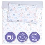 Totsy Baby Housse de Couette Enfant 100 x 135 cm - parures de lit Enfants taie Oreiller 60 x 40 cm en Coton Hiboux Gris Clair