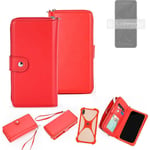 2in1 cover wallet + bumper for nubia Red Magic 7 Pro Phone protective Case red