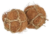 Lot de 2 balles de Jeu et de grignotage en Fibre de Coco Ø 6 cm