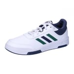 adidas Mixte Tensaur Sport Training Lace Shoes Chaussures de Course, Cloud White/Green/Collegiate Navy, 33 EU