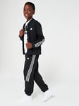 adidas Sportswear Junior Future Icons Tracksuit - Black/White, Black/White, Size 7-8 Years