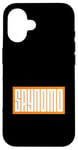 Coque pour iPhone 16 Orange SAYNOMO (Say No More) Orange Color Graphic