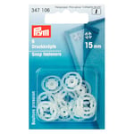 Prym Sew-On Snap Fasteners, 15mm, Pack of 6