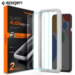 For Google Pixel 4a Screen Protector Glass , Spigen Glas.tR AlignMaster - 2PC