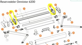 Ändplatta vänster och höger antracit för markis Thule 6200, nr 14