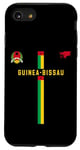 Coque pour iPhone SE (2020) / 7 / 8 Drapeau Guinée-Bissau, carte silhouette, emblème national