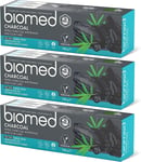 Biomed Triple Charcoal 98% Natural Whitening Toothpaste | Gum Care, Bamboo Charc