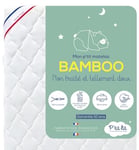 P'TIT LIT - Matelas Bébé Bamboo - 60x120 cm - Viscose Douce et Absorbante - sans Traitement Chimique - Déhoussable - Oeko Tex® - Fabrication Française - EP. 10 cm