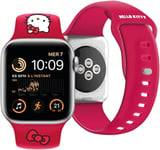 Hello Kitty Hkawmschblr Bracelet De Montre En Silicone Pour Apple Watch 38/40/41 Mm Rouge[Dzb132118]